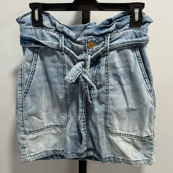 Free People Splendor in the Grass High Rise Belted Denim Skirt, size 4 - Picture 2 of 7